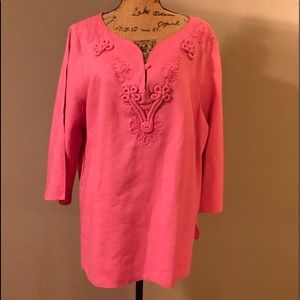 Pink Linen Tunic